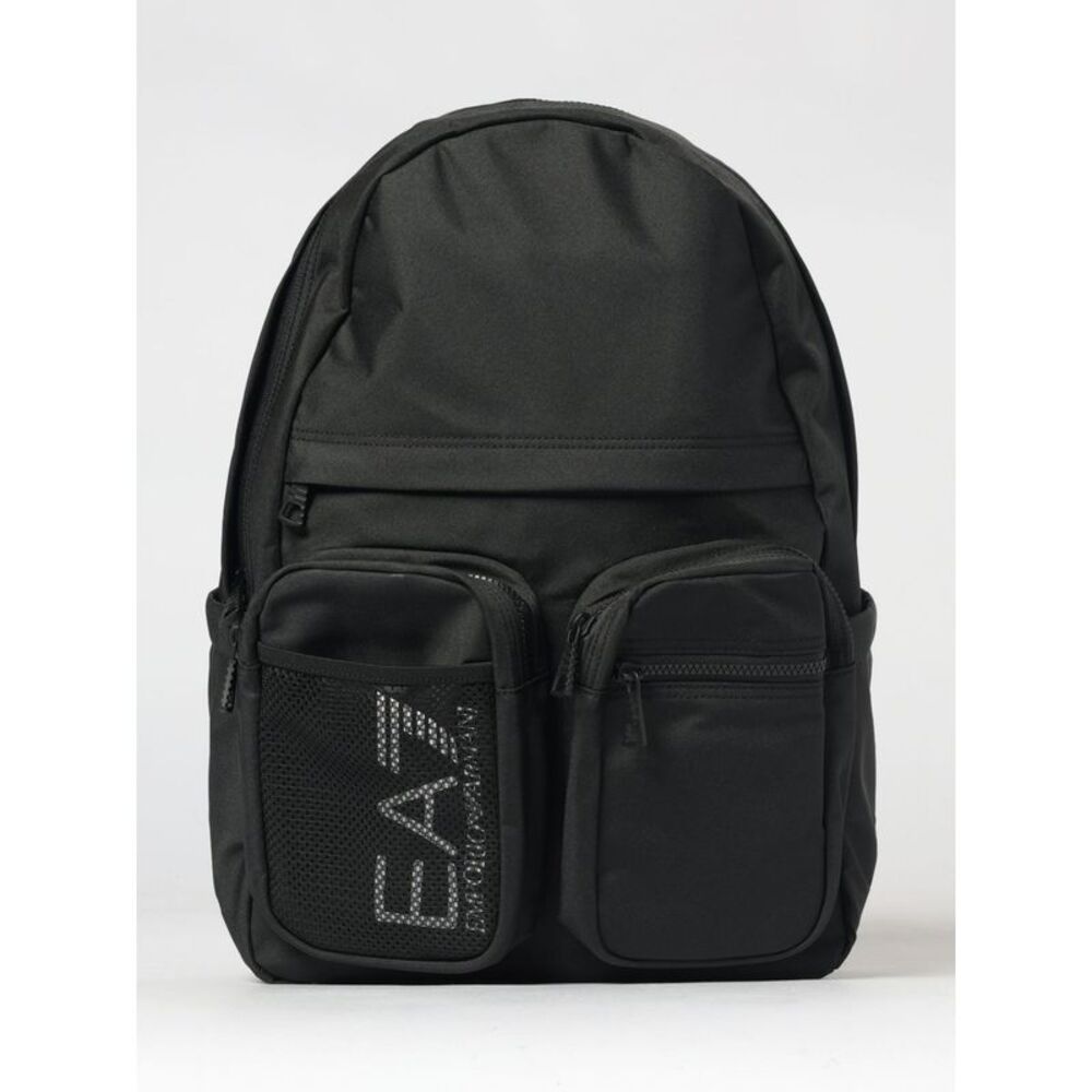 Ea7 Men Ea7 Printed Logo Polyester Backpack